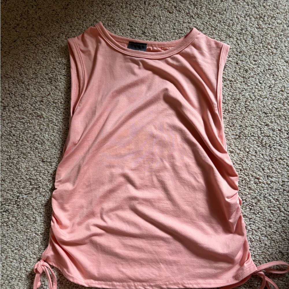 Olivia Rae Coral Sleeveless Muscle Tee